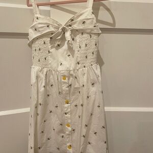 American Girl White Dress with Yellow Accents